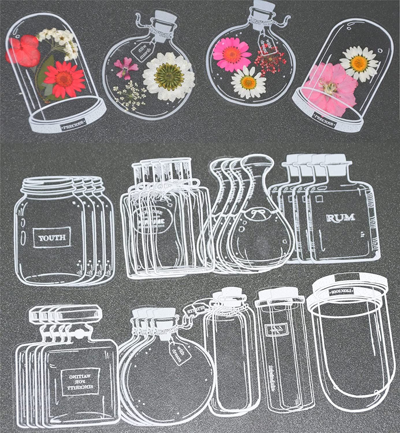 Dried Flower Bookmark - 30Pcs Handmade DIY Transparent Dried Flower