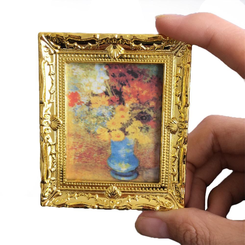 Engraved Wood Frame - Kids Toys Doll Accessories Dollhouse Ornament