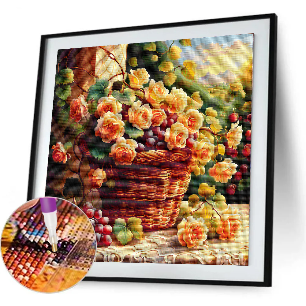 Flower Diamond Painting Kit Fu - Photo Mosaic Print のレビューと価格