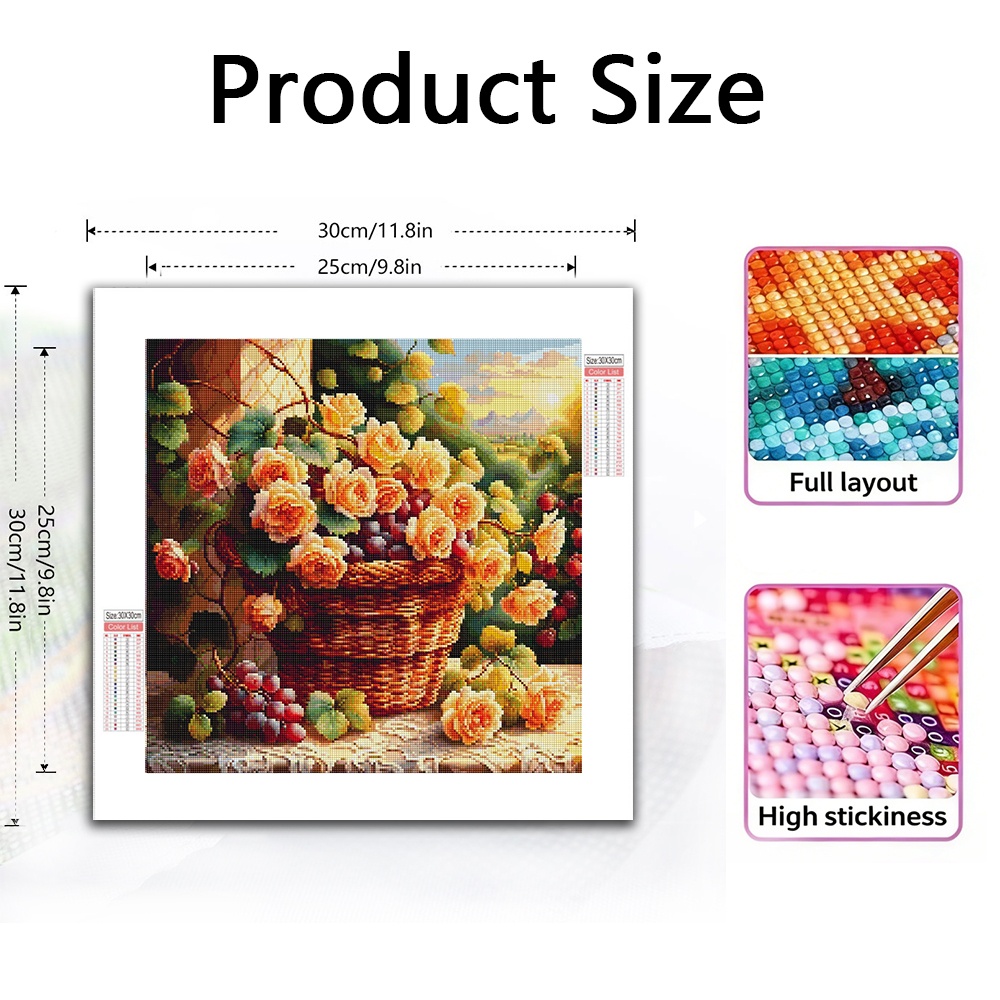 Flower Diamond Painting Kit Fu - Photo Mosaic Print のレビューと価格