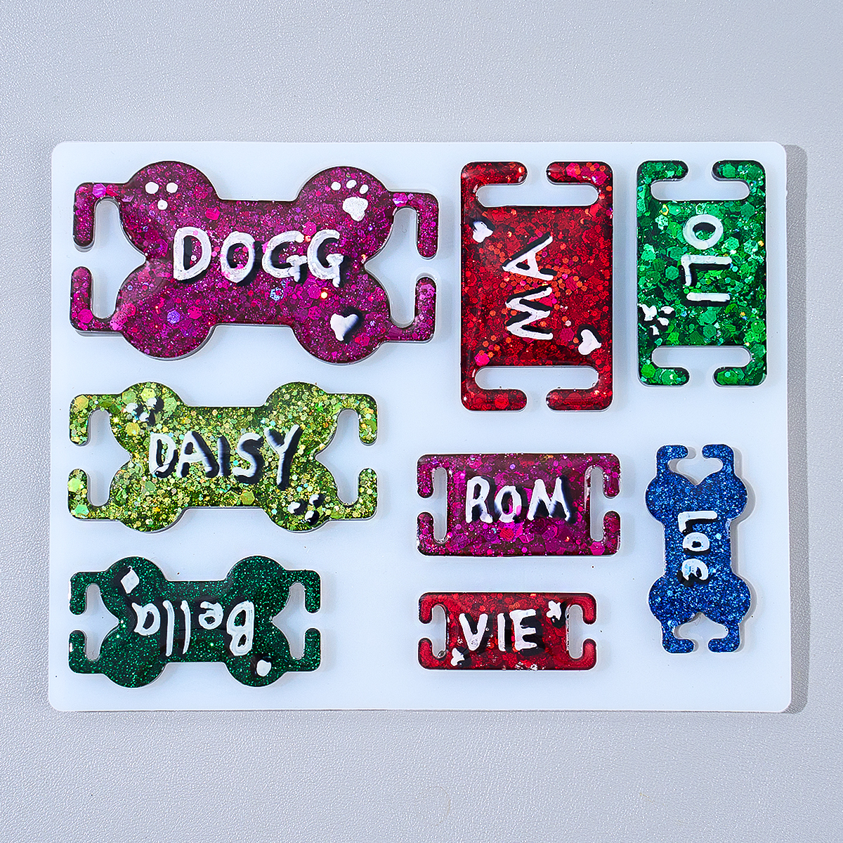 DIY Cat Dog ID Tag Silicone Mo - Name Necklace Custom のレビューと価格