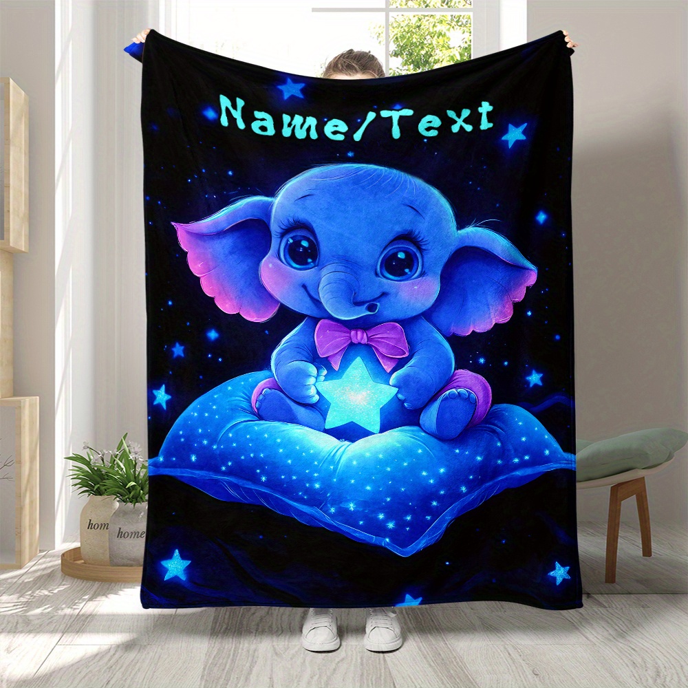 Personalized Cute Blue Elephan - Custom Night Sky のレビューと価格