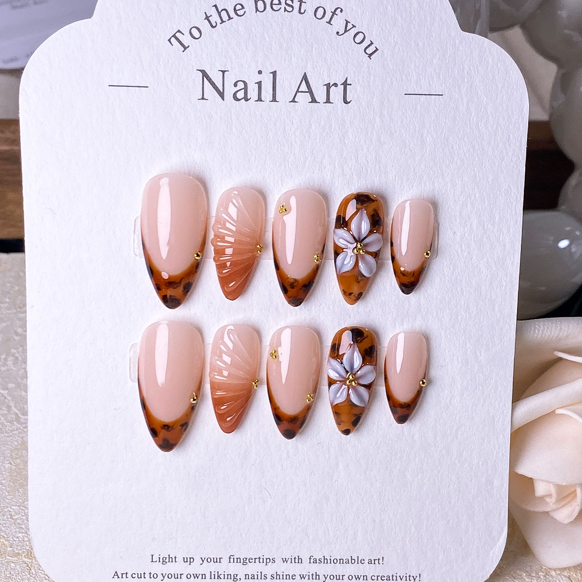 10 pieces of handcrafted brown - Pressed Flower Art のレビューと価格