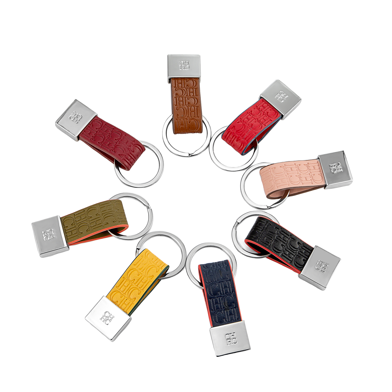 CH Embossed Monogram Leather K - Monogram Keychain Leather のレビューと価格