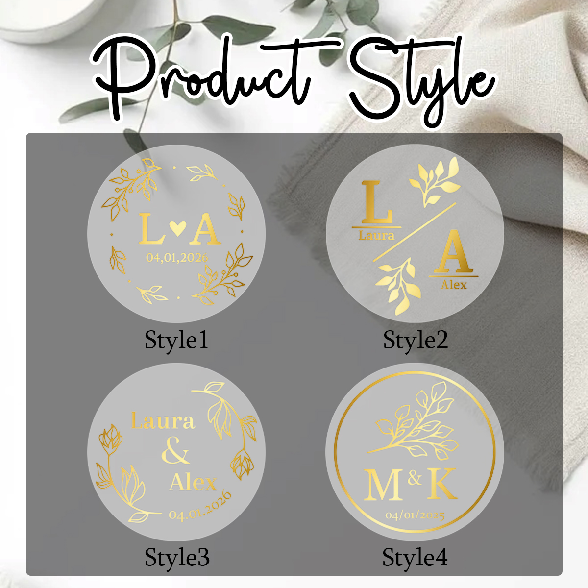 30/60/120/240pcs Custom Text R - Personalised Candle Label のレビューと価格