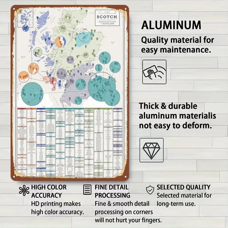 Whiskies of Scotland Poster Ma - Custom Map Poster のレビューと価格