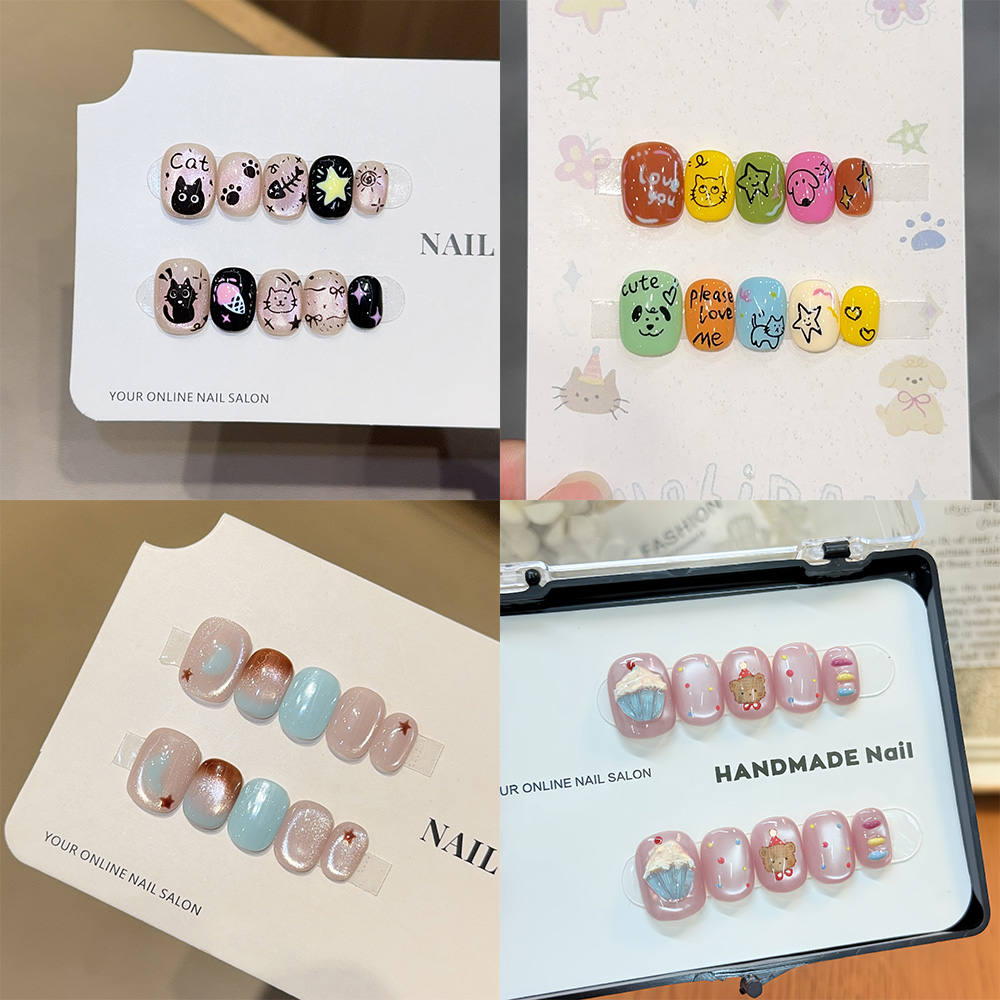 10Pcs Cute Cartoon Cat & Bear  - Pressed Flower Art のレビューと価格
