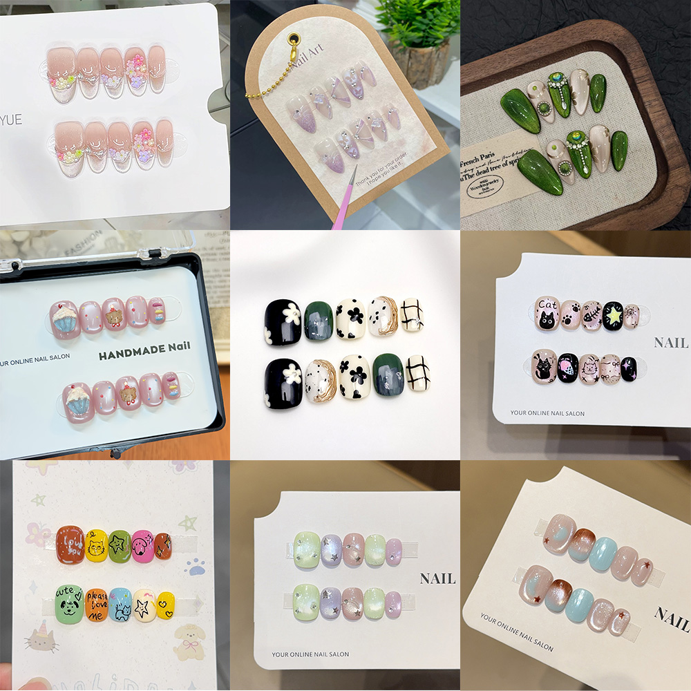 10Pcs Cute Cartoon Cat & Bear  - Pressed Flower Art のレビューと価格