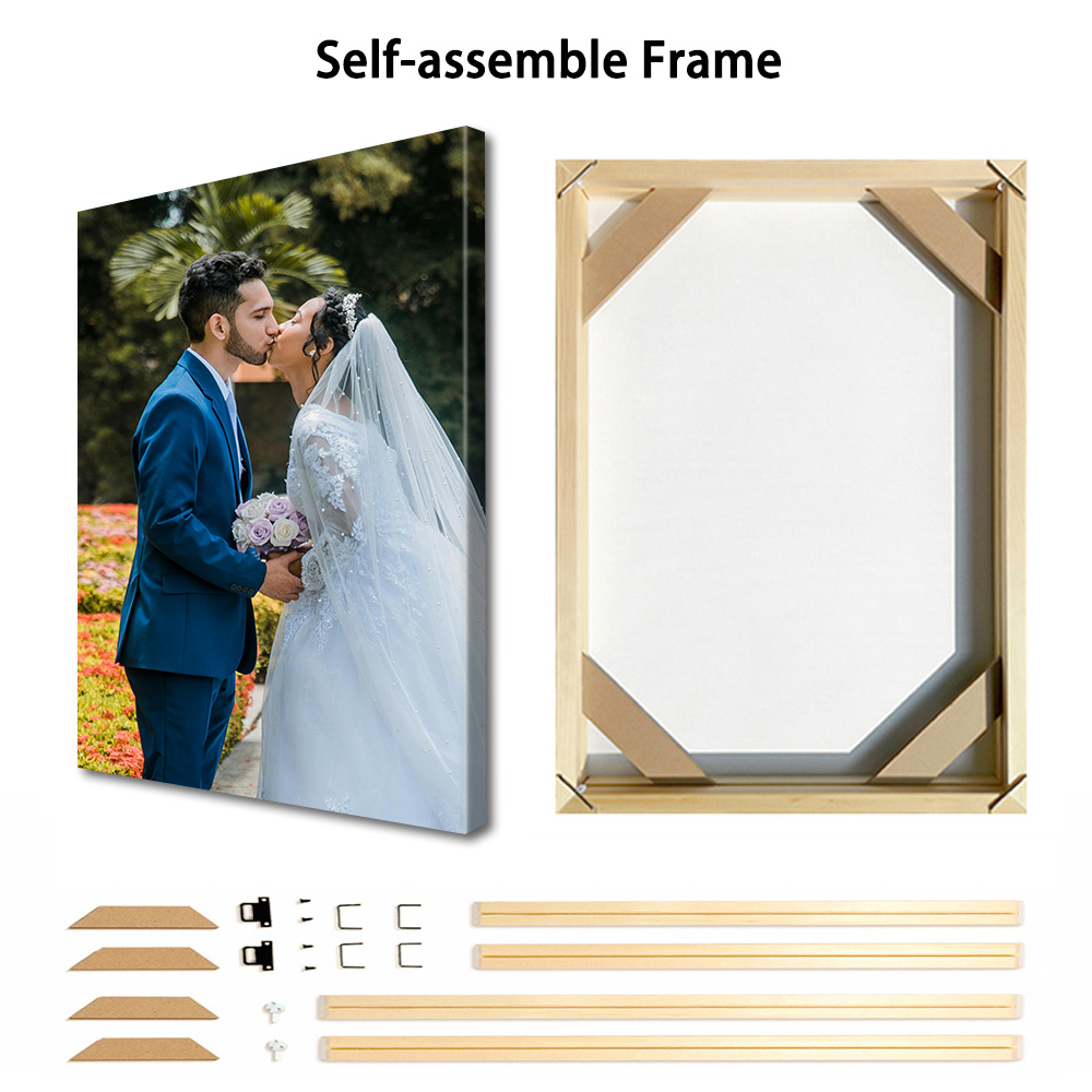 1 Pc Customized Photos on Canv - Engraved Wood Frame のレビューと価格