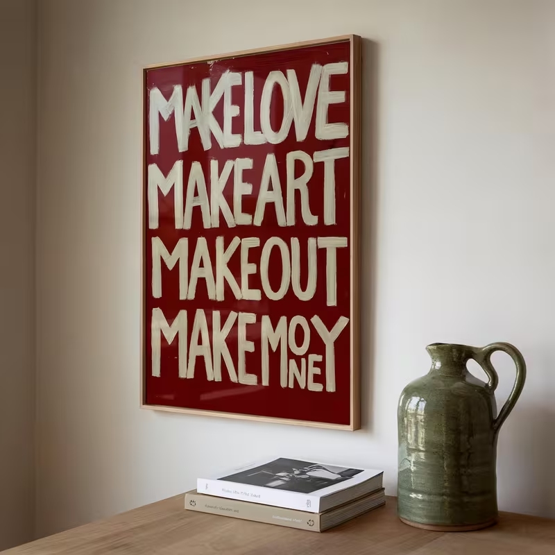 Modern,Retro Self Made Love Ki - Custom Map Poster のレビューと価格
