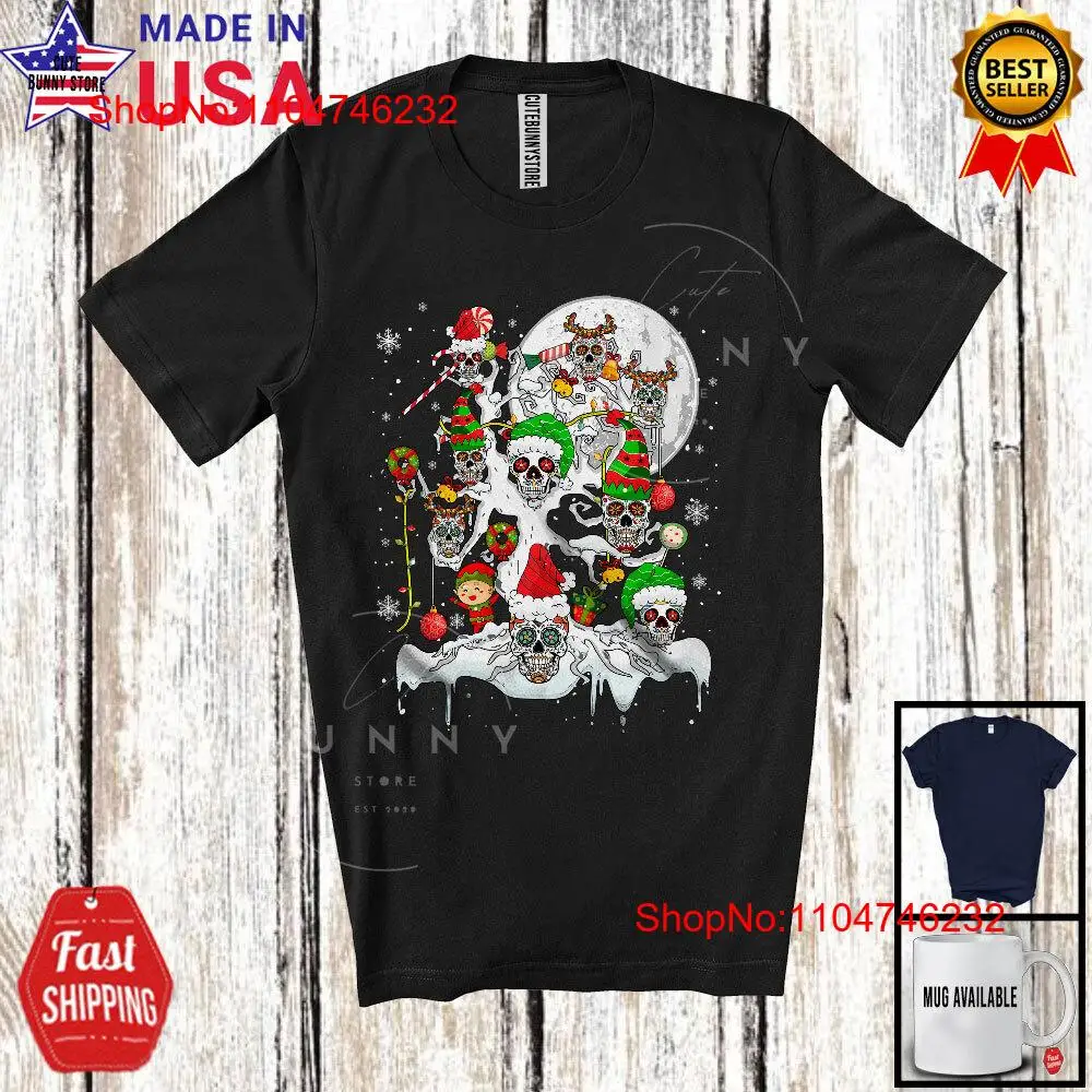 Santa ELF Sugar Skull On X mas - Family Tree Print のレビューと価格