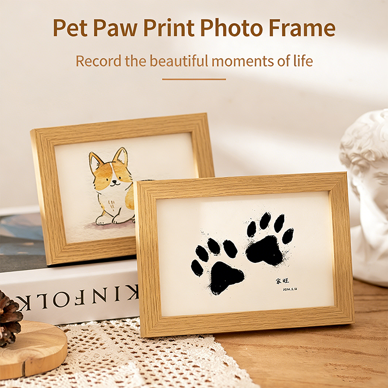 Diy Wooden Baby Pet Paw Print  - Engraved Wood Frame のレビューと価格