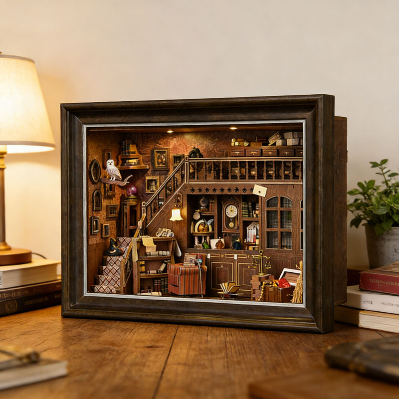 DIY 3D Wooden Book Nook Kit Mi - Engraved Wood Frame のレビューと価格