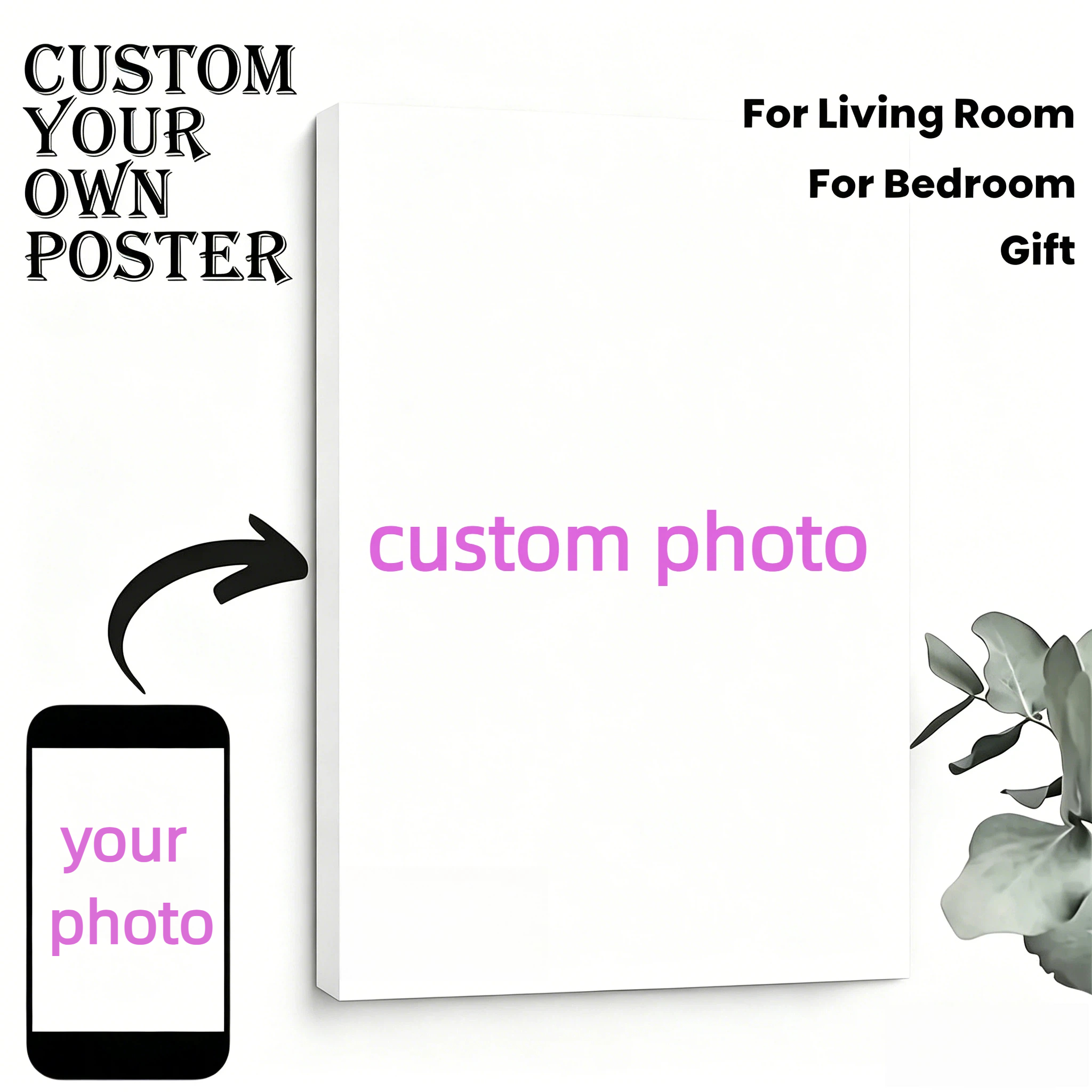 Custom Personal Photo Canvas W - Personalized Name Box のレビューと価格