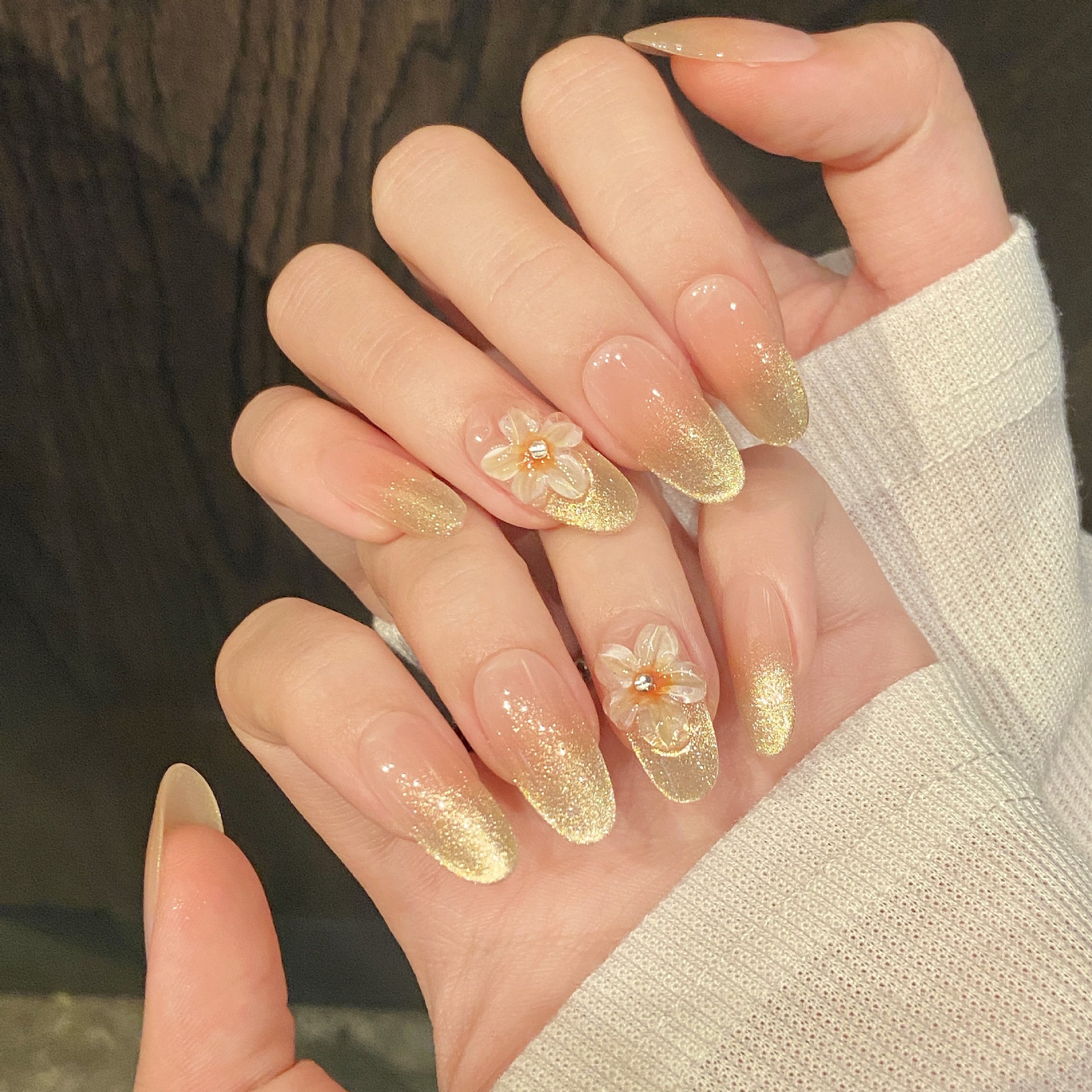 10pcs Handmade Press on Nails  - Pressed Flower Art のレビューと価格
