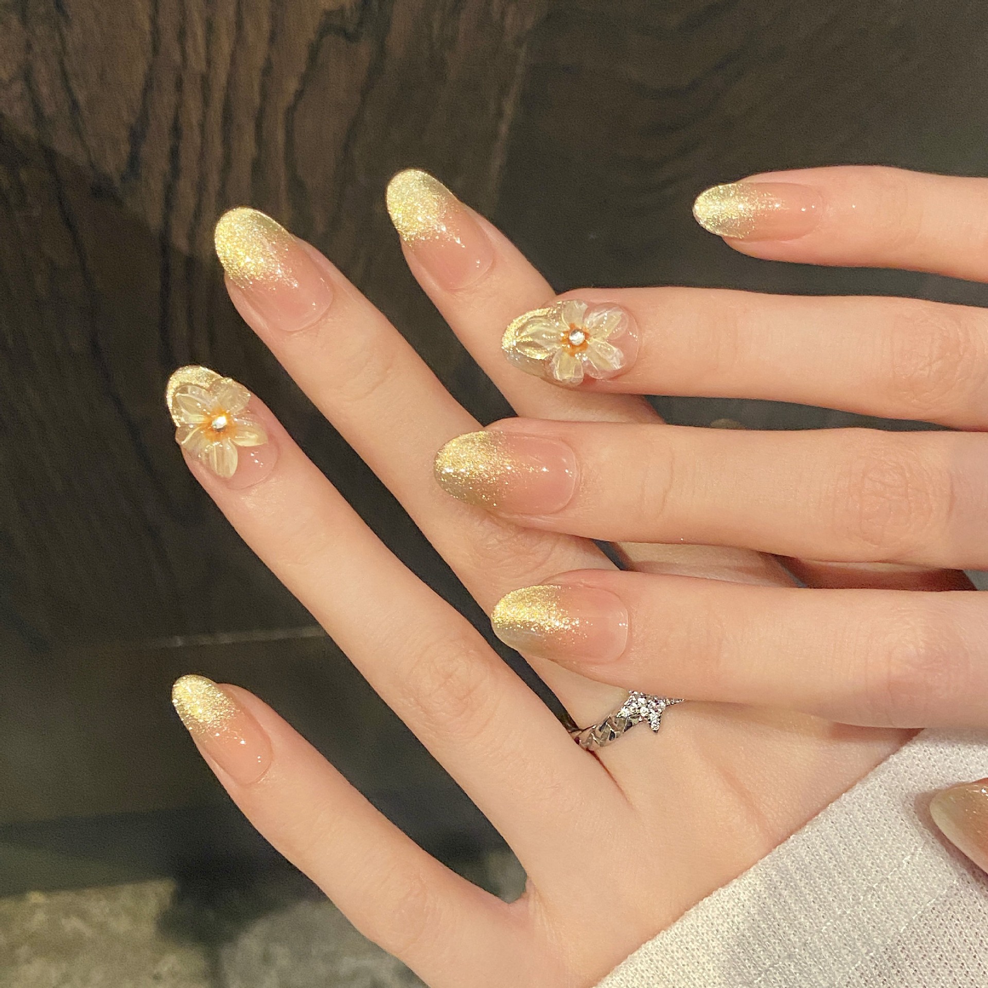 10pcs Handmade Press on Nails  - Pressed Flower Art のレビューと価格