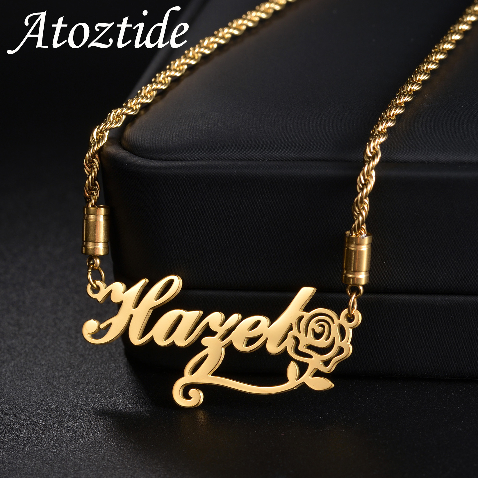 Atoztide Personalized Custom N - Birth Flower Necklace のレビューと価格