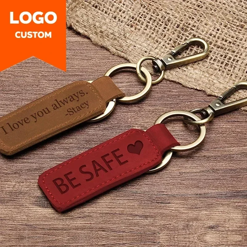 Laser Custom Logo Leather Keyc - Initial Ring Custom のレビューと価格