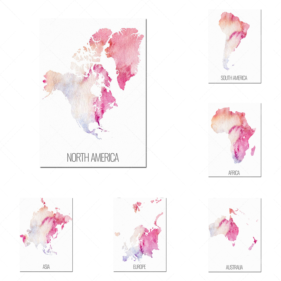 6 continent poster set, North  - Custom Star Map のレビューと価格