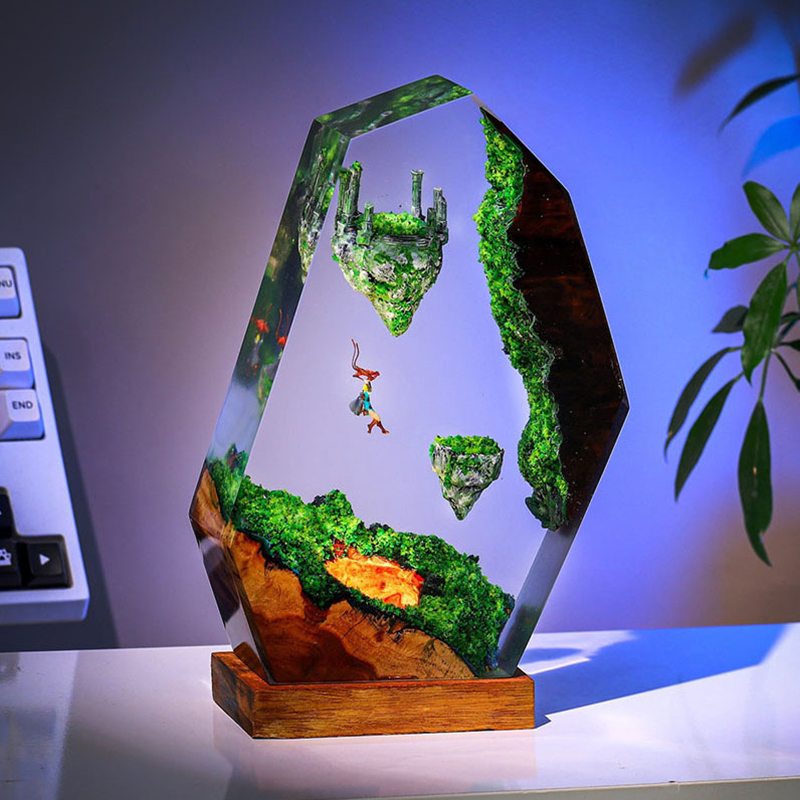 Resin Table Lamp Sky Island Mo - Custom Night Sky のレビューと価格