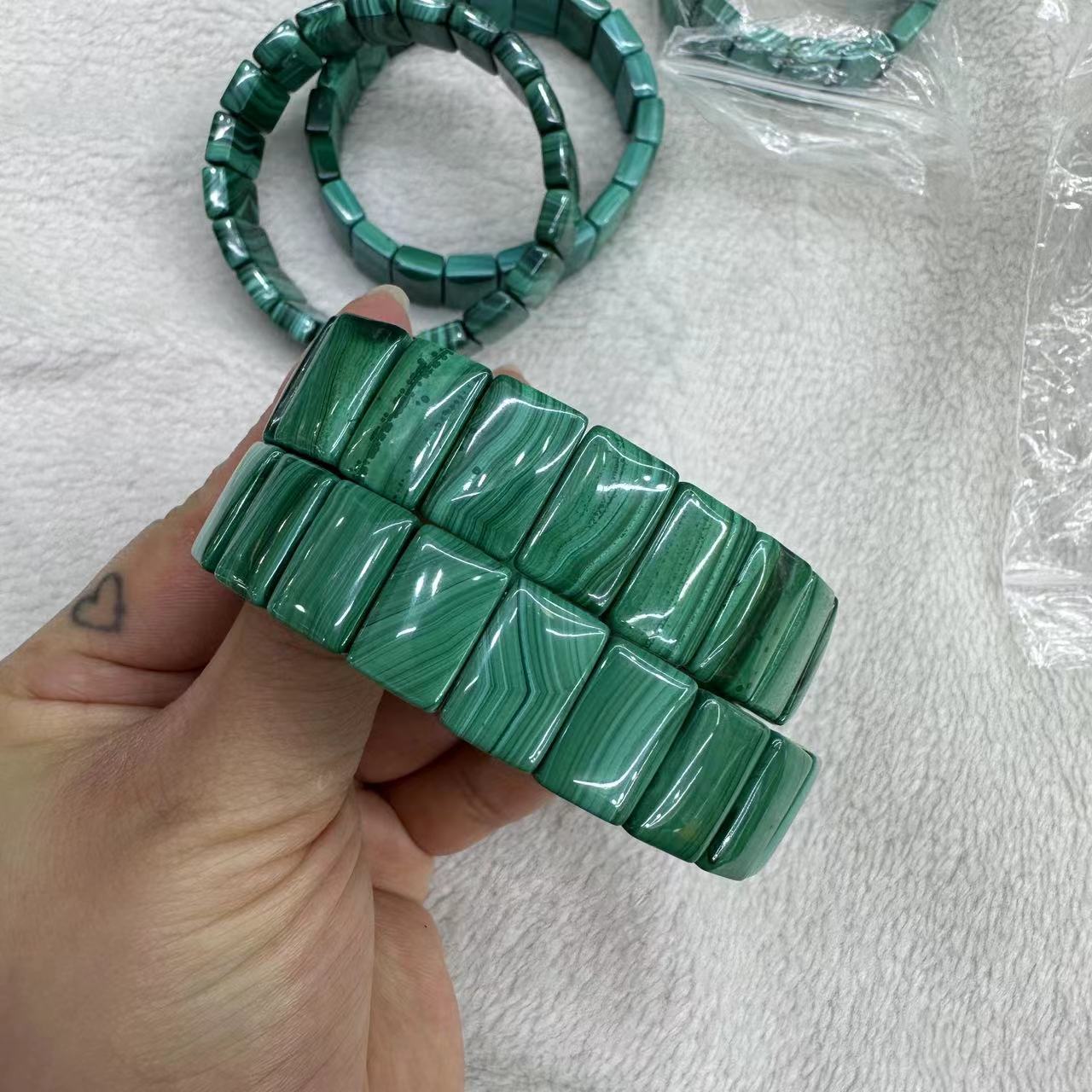Genuine Natural Green Malachit - Coordinates Bracelet のレビューと価格