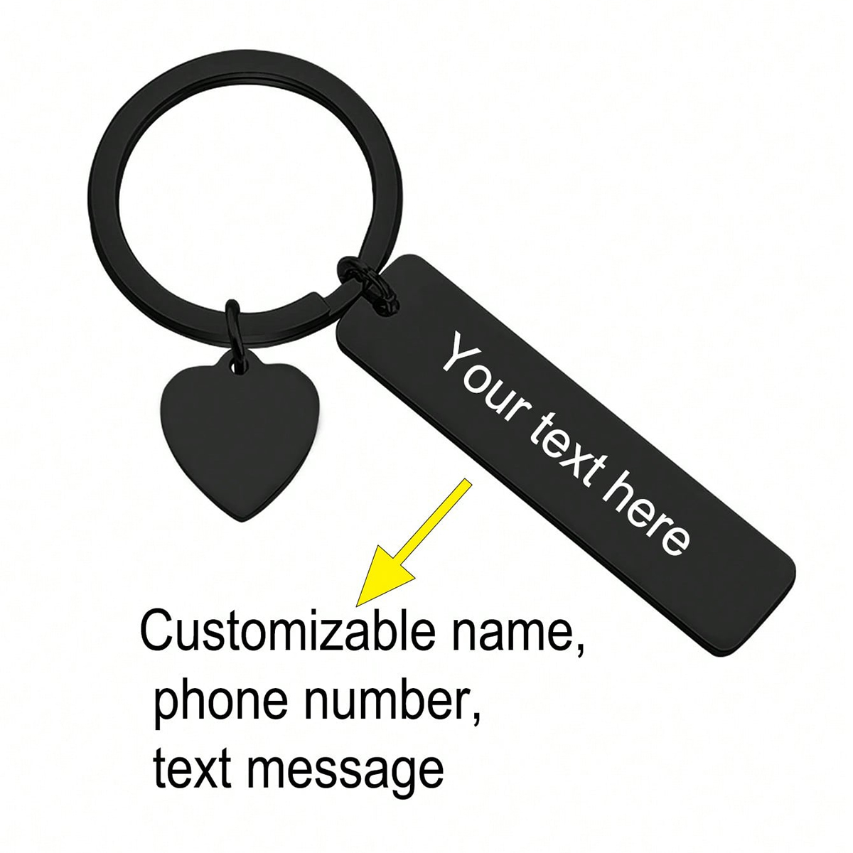 Custom Text Keychain Personali - Initial Ring Custom のレビューと価格