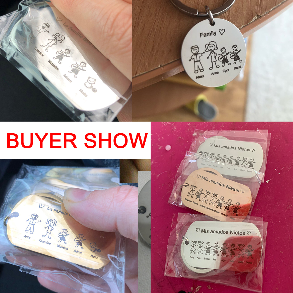 Family Personalized Keychain C - Initial Ring Custom のレビューと価格