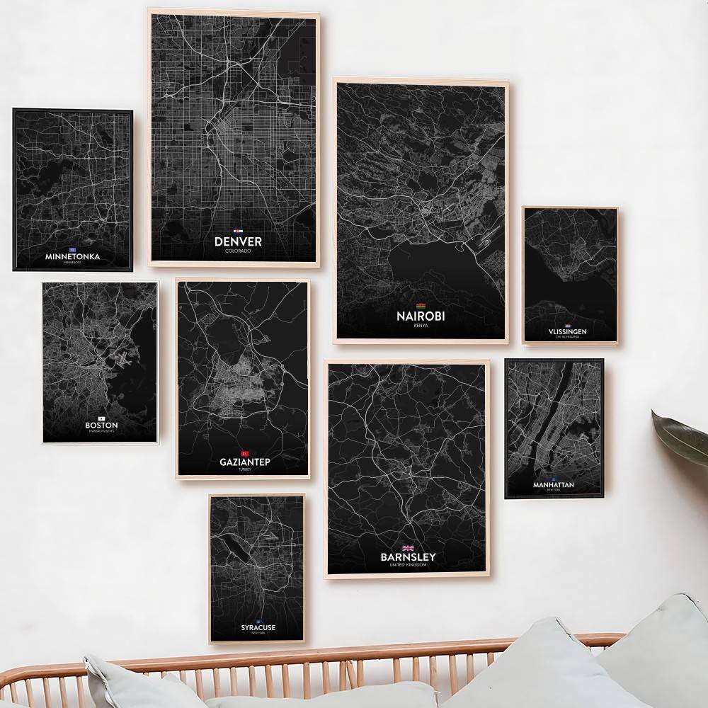 Paris London New York CUSTOM C - Custom Map Poster のレビューと価格