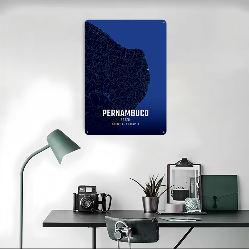 Pernambuco Midnight City Map M - Custom Map Poster のレビューと価格