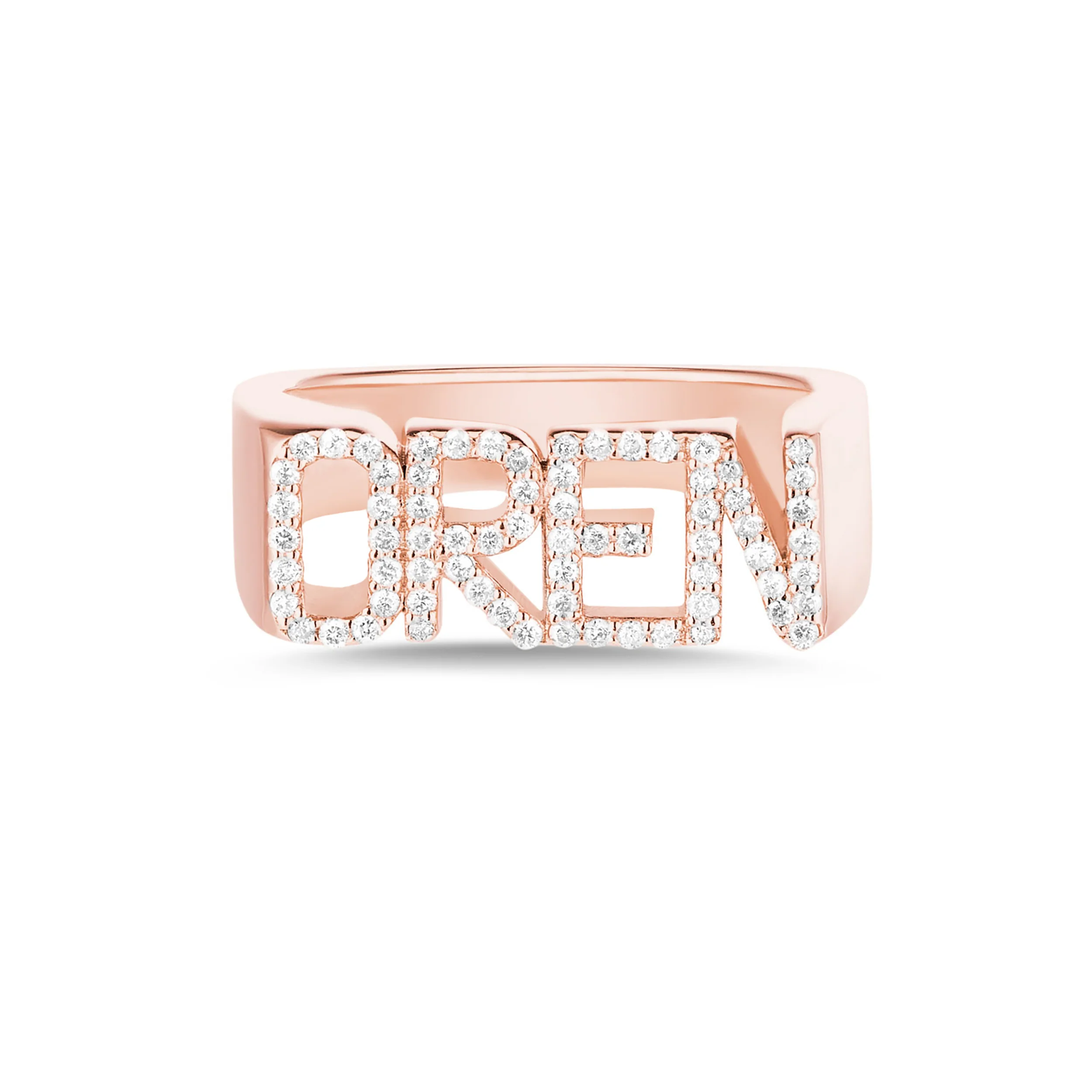 3D Name Ring Custom Diamond Na - Initial Ring Custom のレビューと価格