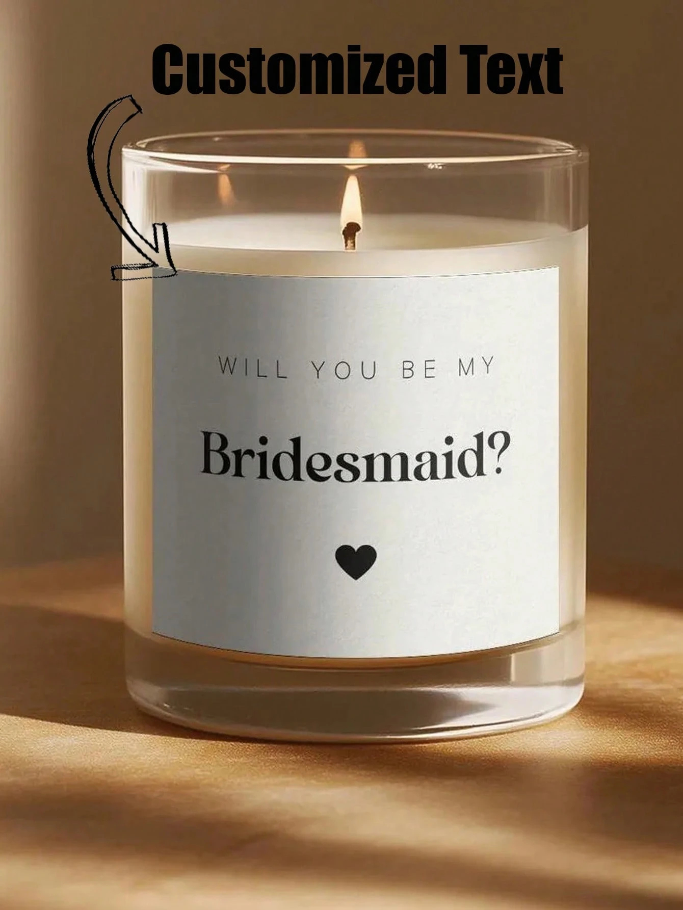 Custom Candle Label Will You B - Personalised Candle Label のレビューと価格