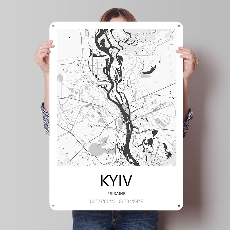 Kyiv City Map Printed Poster C - Custom Map Poster のレビューと価格