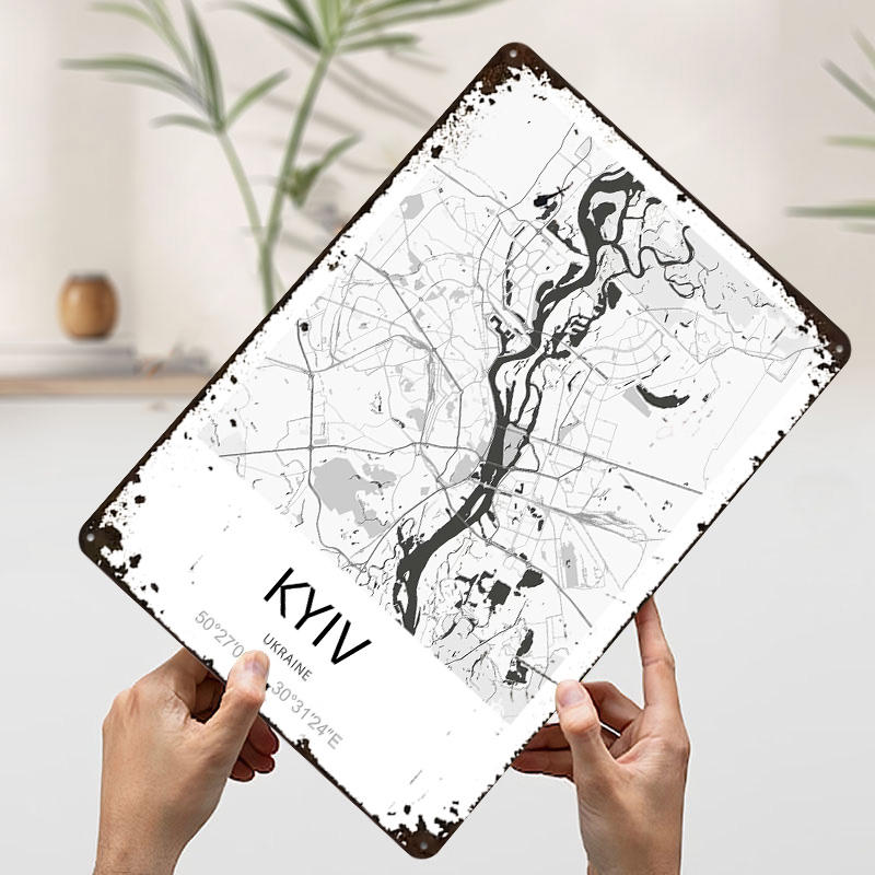 Kyiv City Map Printed Poster C - Custom Map Poster のレビューと価格