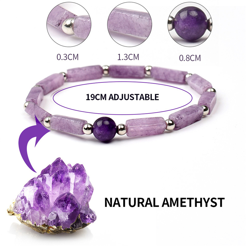 1Pcs Amethyst Body-purify Slim - Coordinates Bracelet のレビューと価格