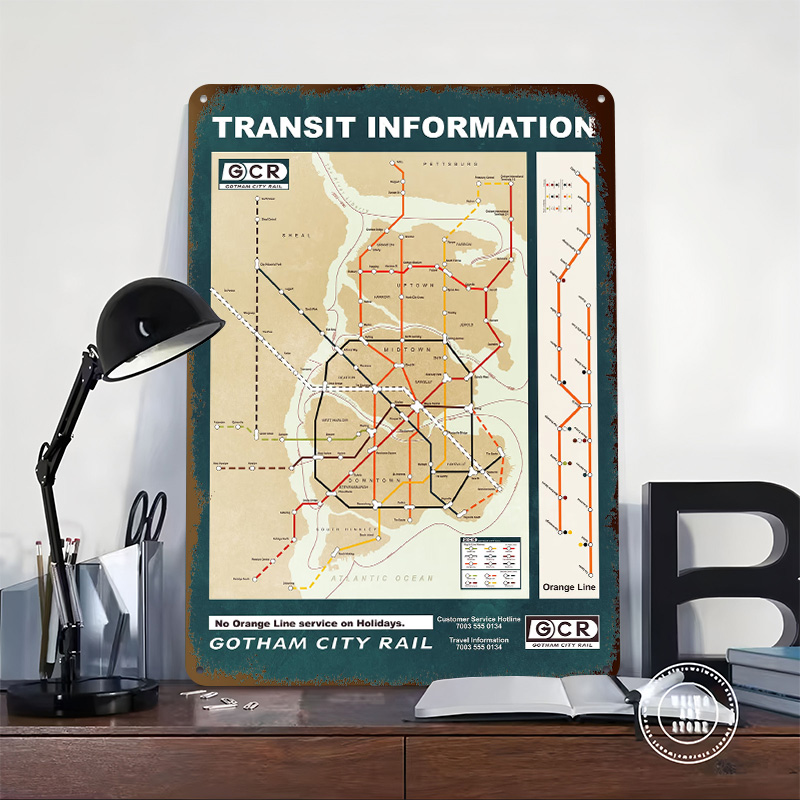 Gotham City Map Printed Poster - Custom Map Poster のレビューと価格
