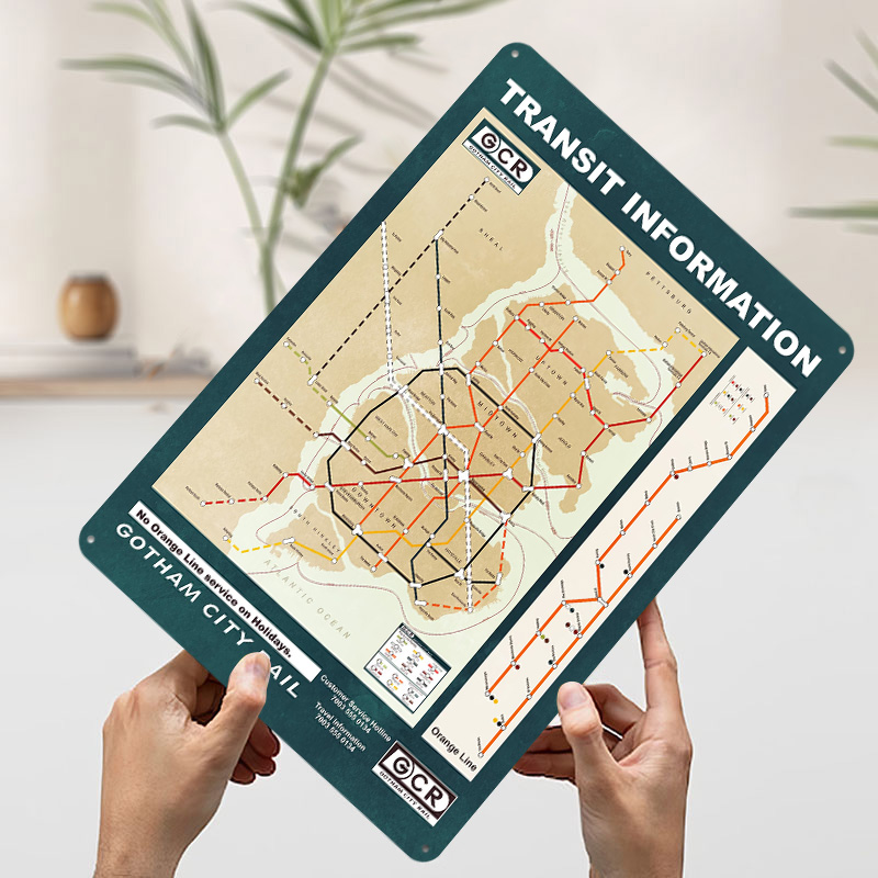 Gotham City Map Printed Poster - Custom Map Poster のレビューと価格