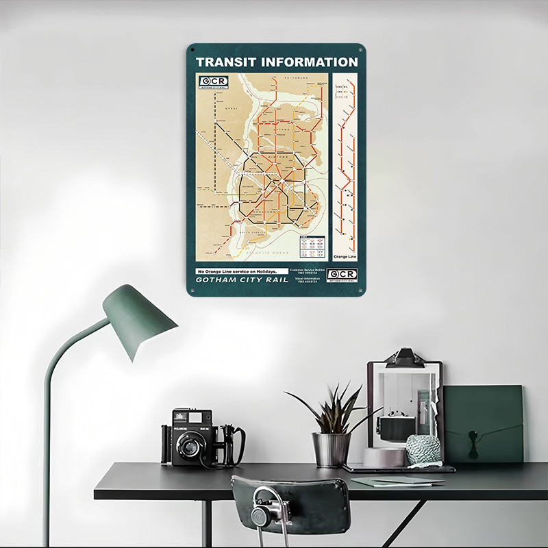 Gotham City Map Printed Poster - Custom Map Poster のレビューと価格