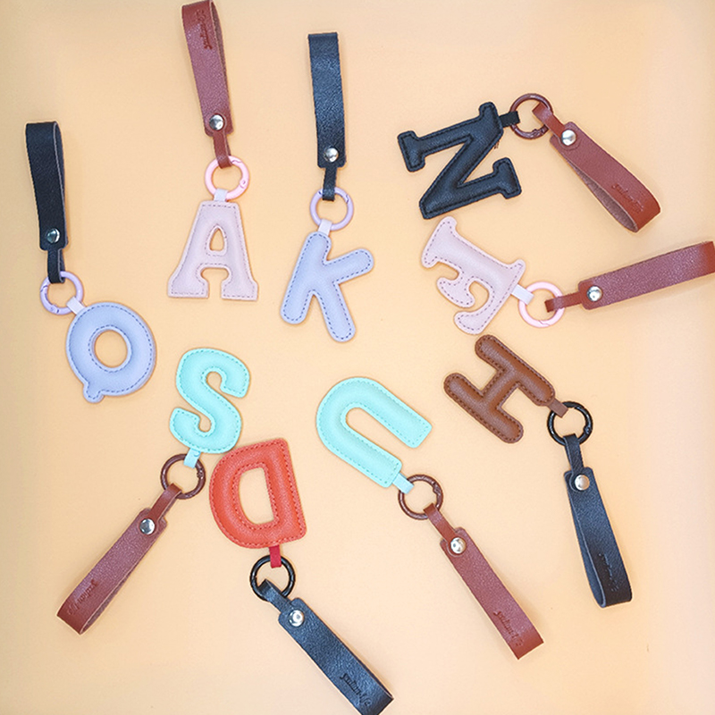 A To Z PU Leather Initial Lett - Monogram Keychain Leather のレビューと価格