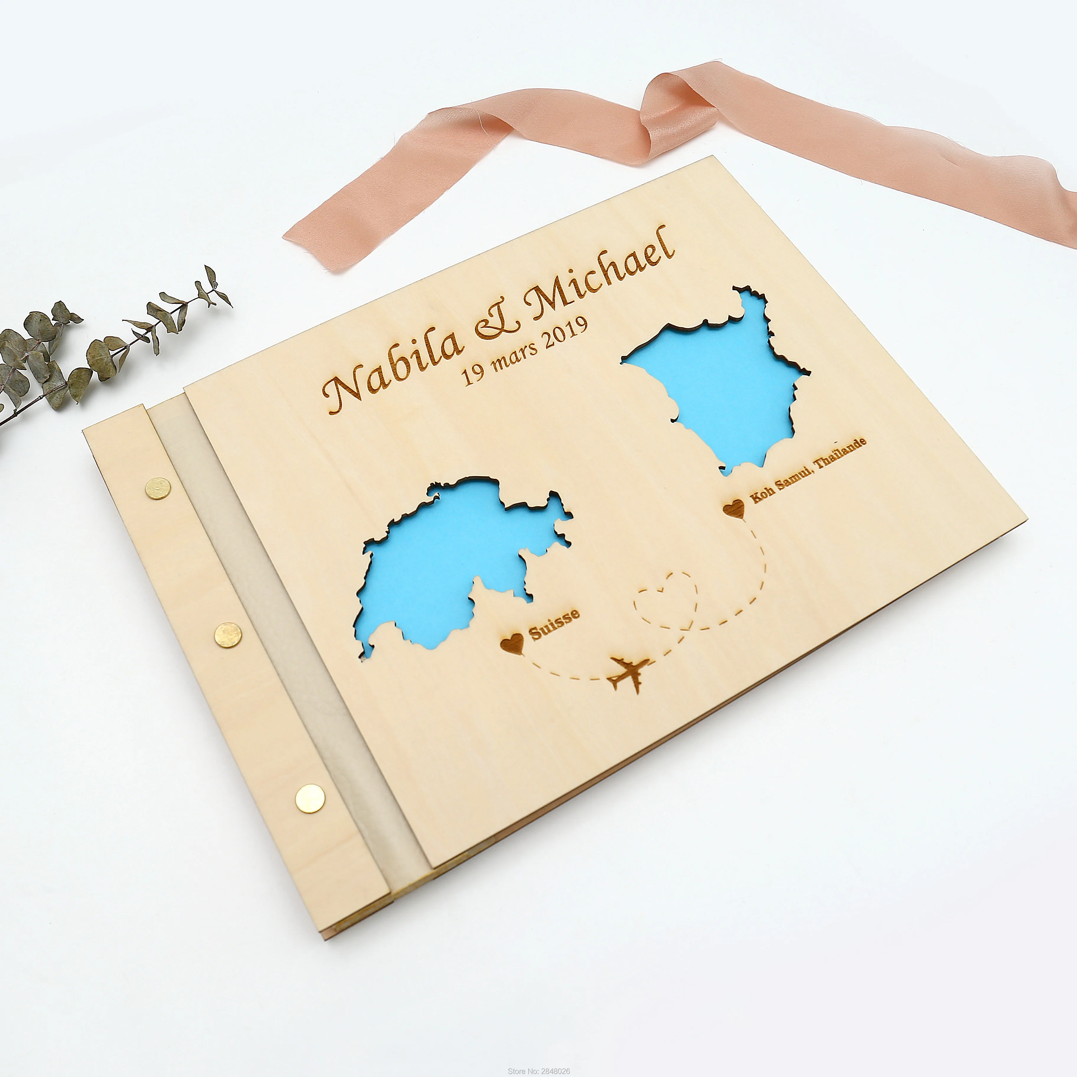 Rustic engraved wedding guestb - Custom Star Map のレビューと価格