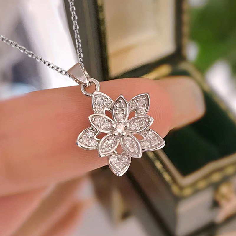 925 Sterling Silver Flower Nec - Birth Flower Necklace のレビューと価格