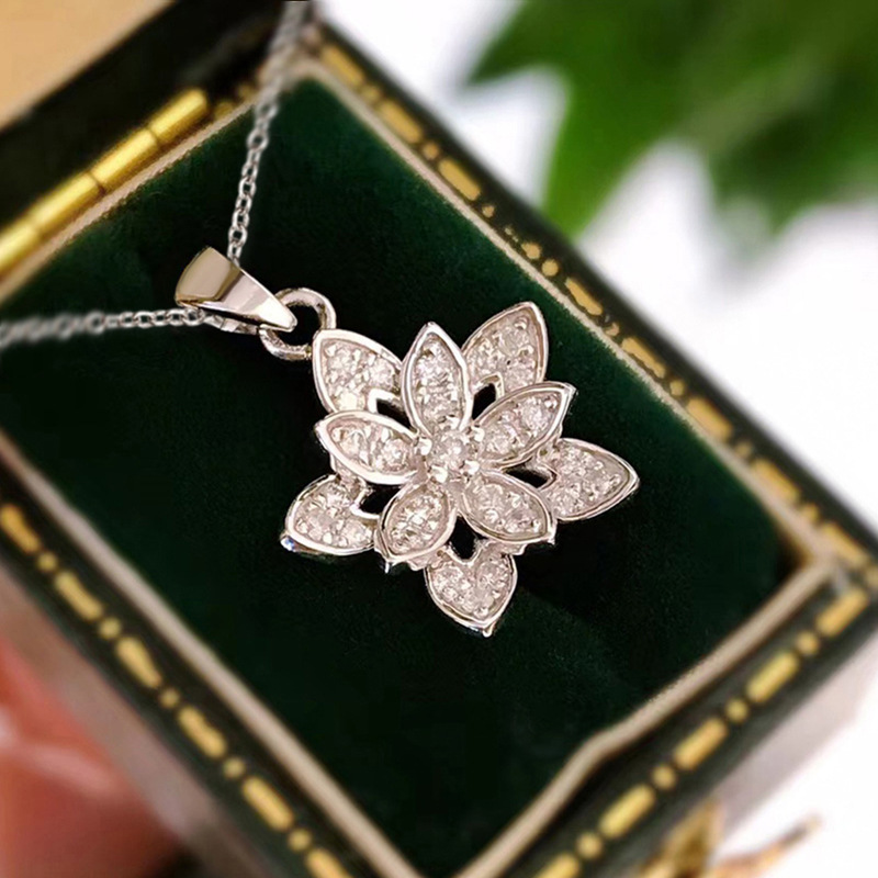 925 Sterling Silver Flower Nec - Birth Flower Necklace のレビューと価格