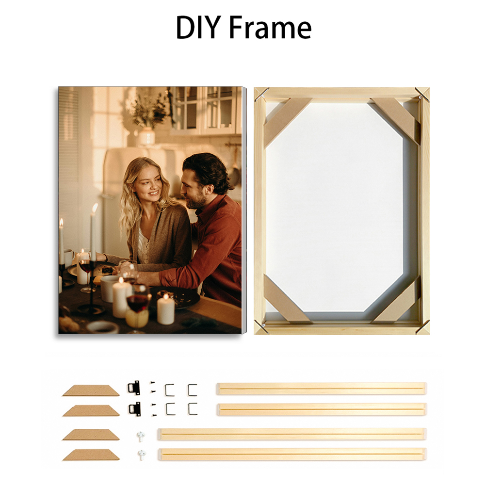 1 Pc Custom Photos with DIY Wo - Engraved Wood Frame のレビューと価格