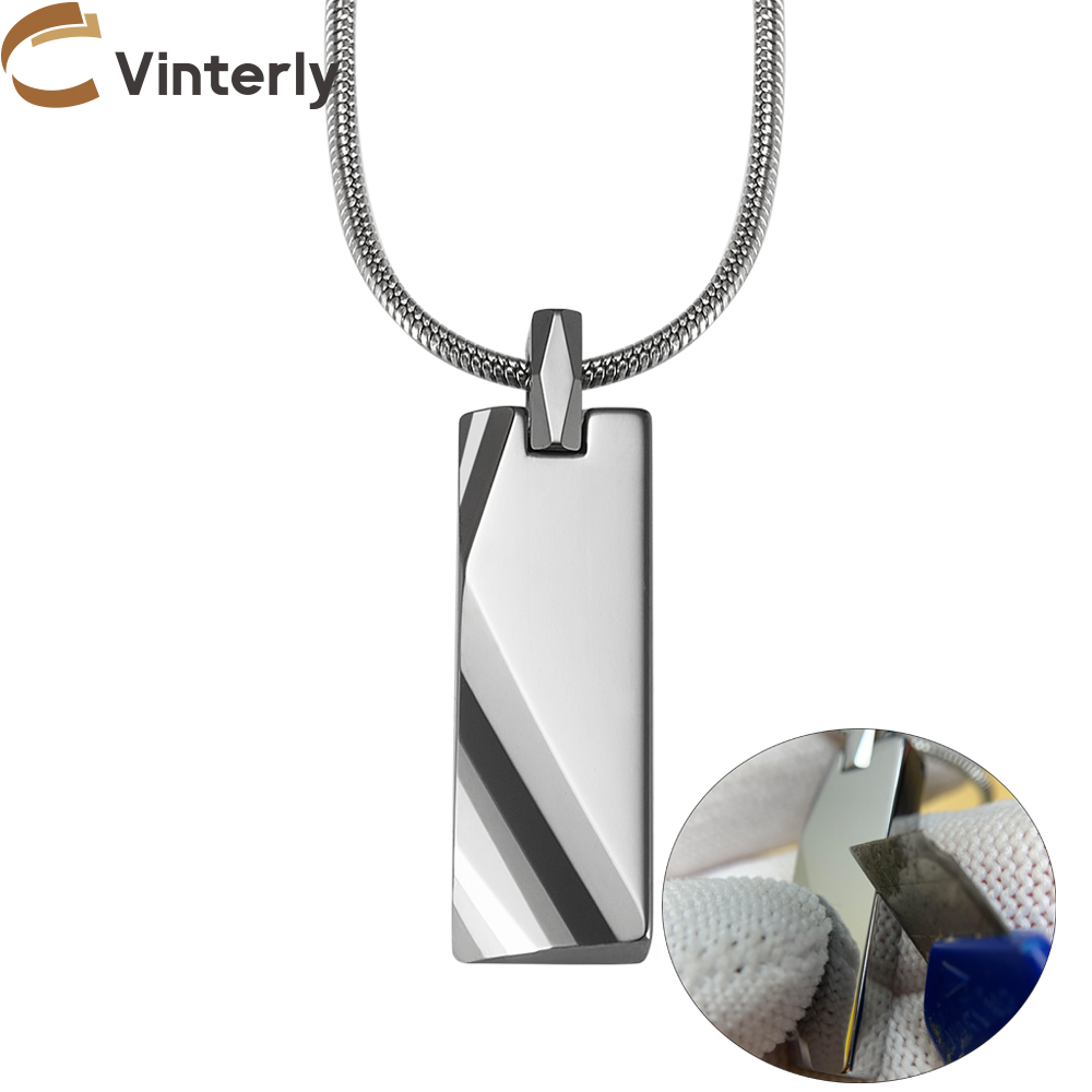 Tungsten Carbide Pendants Men  - Name Necklace Custom のレビューと価格