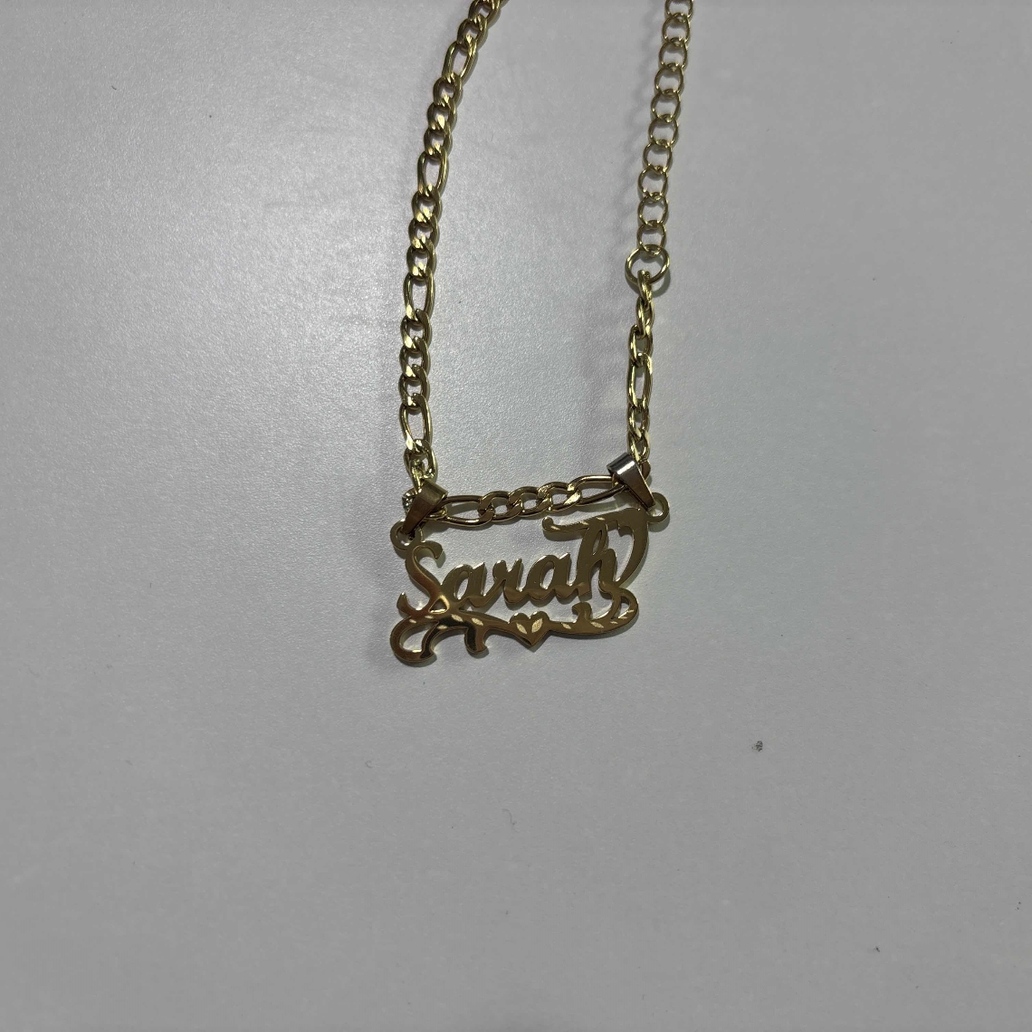 Custom Figaro Chain Heart Name - Name Necklace Custom のレビューと価格
