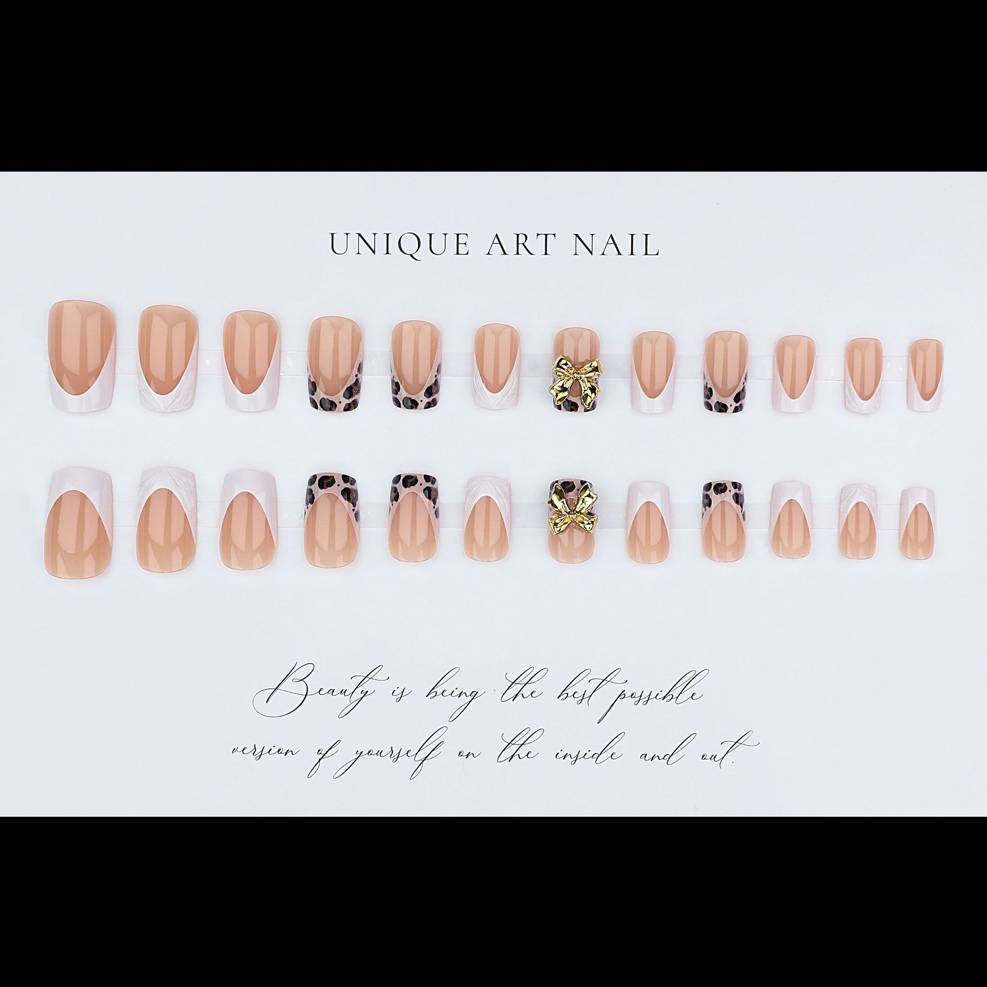 Short square fake nails for wo - Pressed Flower Art のレビューと価格