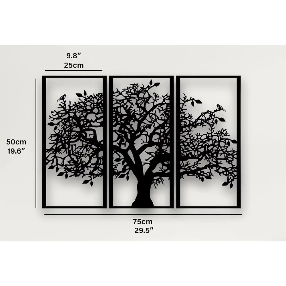 3Pcs Family Tree Metal Wall De - Family Tree Print のレビューと価格
