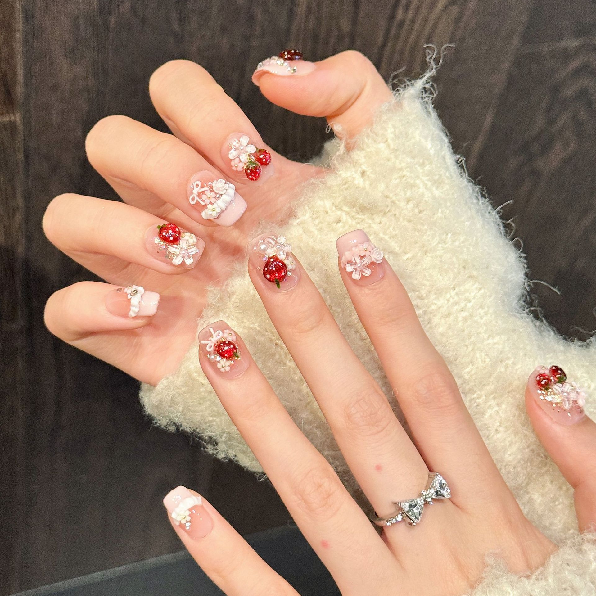 10pcs Cute Red Strawberry Pres - Pressed Flower Art のレビューと価格