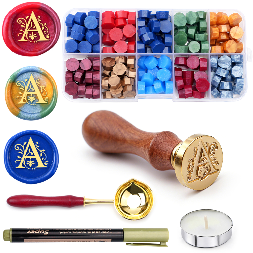 A-Z letter Wax Seal Stamp Kit  - Wax Seal Letter Kit のレビューと価格