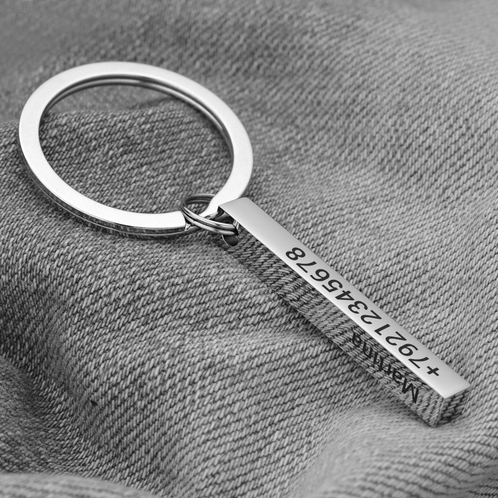 Personalize Keychains 3D Bar S - Initial Ring Custom のレビューと価格