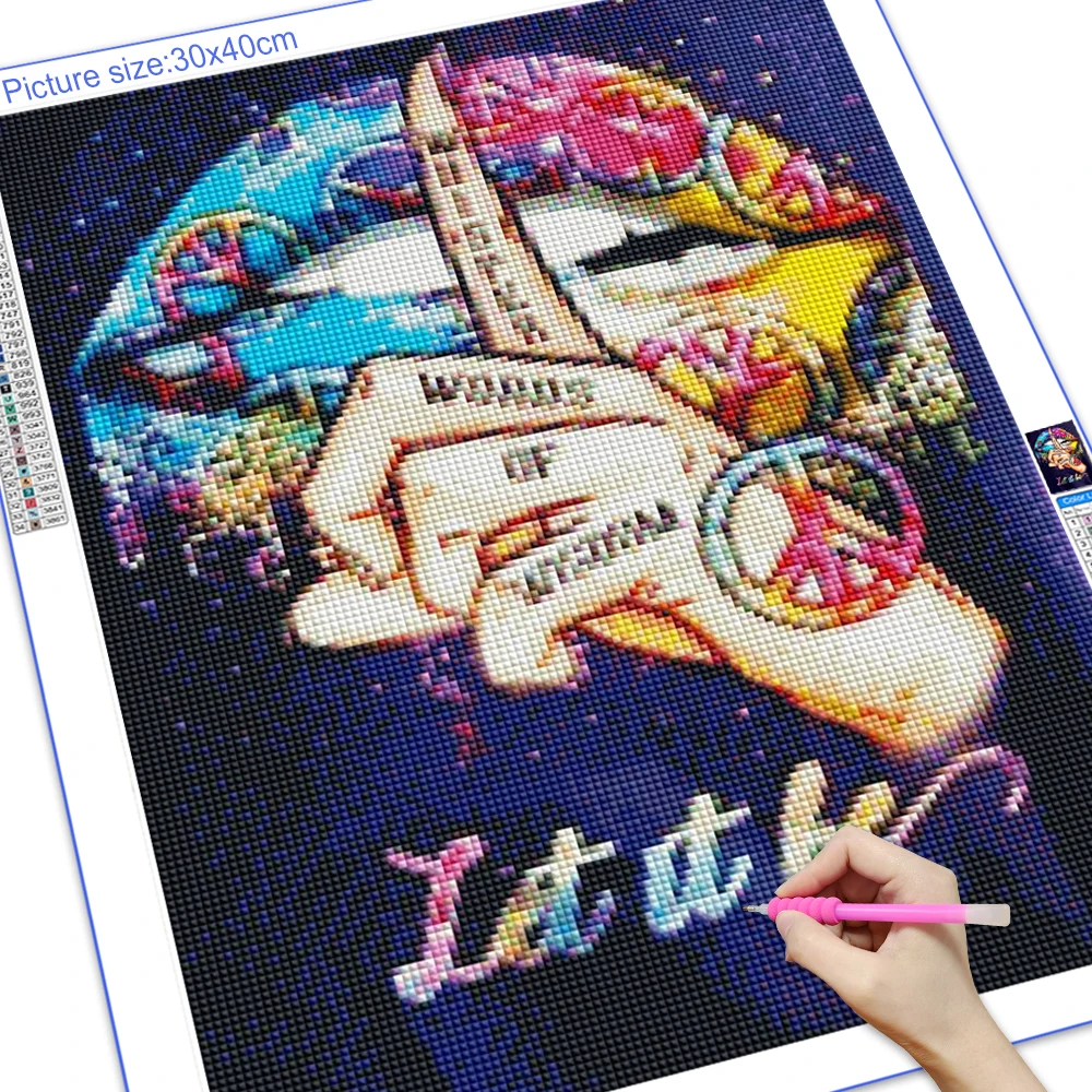 Frameless,5D DIY Square/Round  - Photo Mosaic Print のレビューと価格